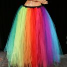 Large tutu skirt Rainbow Streamer floor length formal adult