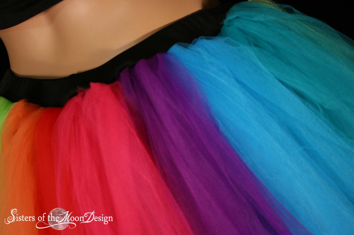 Small Tutu Skirt Rainbow Streamer Floor Length Formal Adult 6928