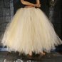 Small plus golden Streamer floor length tutu skirt formal antique goldadult