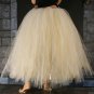 medium golden Streamer floor length tutu skirt formal antique goldadult