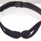 Susan Graver Peachskin Knotted Belt BLACK Peach Skin