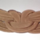 Susan Graver Peachskin Knotted Belt NUTMEG BROWN Peach Skin
