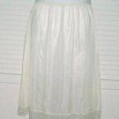 Half Slip Plus Size 1X New Ivory Lacey edge, 13 inch slit Vintage Sliperfection