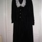 Nancy Johnson Velvet 2 piece w removable Battenburg Lace Collar Petite Size 10