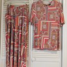 Susan Graver (Susan G).toteables TILES Shell and Full Skirt Set Medium Petite