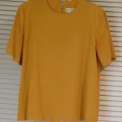 Susan Graver Solid Short Sleeve Shell Medium Mustard Yellow SALE