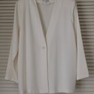 Susan Graver S.G. Sport Baby Gab One Button Jacket MEDIUM Ivory