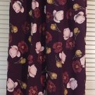 Graver Studio Peony Print Drawstring Crepe Pants (A42515) Large EGGPLANT FLORAL