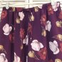 Graver Studio Peony Print Drawstring Crepe Pants (A42515) Large EGGPLANT FLORAL