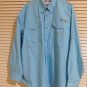 Columbia PFG Lightweight Vented 4 Pocket Fishing Button Down Shirt Aqua Mens L