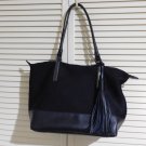 MarlaWynne Marla Wynne Purse Handbag Mesh and Faux Leather Tote Black