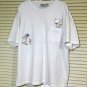 Pinky And The Brain - Animaniacs - 1994 White Shirt Embroidered T-Shirt sz XL