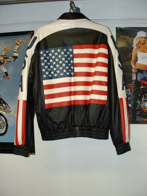 Leather King USA Bomber Jacket