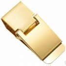 Classic Gold Polished Hinged Money Clip BRAND NEW
