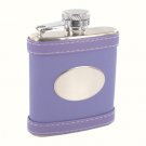 Purple Leather Pocket Flask Personalize!
