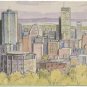MONTREAL VIEWED FROM MOUNT ROYAL DOUBLE CARD  (B-23)