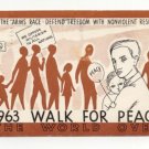 1963 WALK FOR PEACE POSTCARD