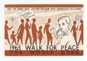 1963 WALK FOR PEACE POSTCARD