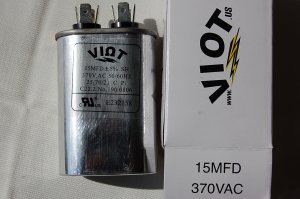 Cap 15 uFDCompressor Furnace Blower Fan  Motor Start Run Capacitor Oval 370V UL Listed