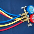 R22 R134a R12 R404a Manifold Gauge+Hose Set HVAC Charging Diagnosis Recovery Tool Brand New