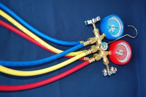 R22 R134a R12 R404a Manifold Gauge+Hose Set HVAC Charging Diagnosis Recovery Tool Brand New