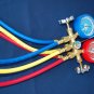 R22 R134a R12 R404a Manifold Gauge+Hose Set HVAC Charging Diagnosis Recovery Tool Brand New