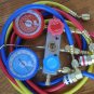 3 Tool Kit Manifold Gauge Set R22 R134a+Car Quick Snap Couplers+Can Tap AC HVAC