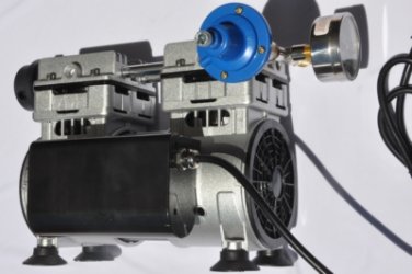 Twin Piston Oil-less Vacuum Pump 5.5CFM Cow/Goat Milker/Pulsator Hookup + Switch
