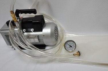 Deep Vacuum Pump Bagging Hardware Starter Kit:6CFM Poly Fab Gauge Hose ADAPTERS+
