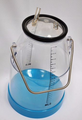 Milker Bucket Pail 25L Poly+Lid+Liner+SS Handle Enforced Bottom Cow Goat Milking