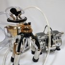 Complete Cow Bucket Milker+.5 HP Twin Piston Vacuum Pump 10L SS Bucket Pulsator