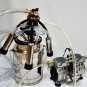 Complete Cow Bucket Milker+.5 HP Twin Piston Vacuum Pump 10L SS Bucket Pulsator