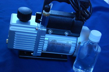 2-Stage High Performance Rotary Vane Deep Vacuum Pump 2CFM Check Valve HVAC Tool