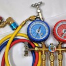 Tool Kit:Manifold Gauge R22 R134a+Hose Set+Car Quick Snap Coupler+Can Tap HVAC