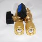 Pair of Adapter Connector Hand Valve Control 1/4x1/4 Flare HVAC Manifold AC Tool