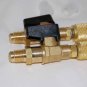 Pair of Adapter Connector Hand Valve Control 1/4x1/4 Flare HVAC Manifold AC Tool