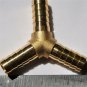 Y 3 way Adapter Barbed Brass Air Water Fuel oil Line Compressed / vacuum System
