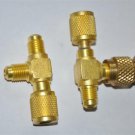 T-Adapter:1/4X1/4X1/4"SAE Flare:Add Micron Gauge Deep Vacuum Pump/Manifold New