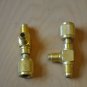 T-Adapter:1/4X1/4X1/4"SAE Flare:Add Micron Gauge Deep Vacuum Pump/Manifold New