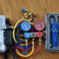 HVAC Tool Kit:Rotary Vacuum Pump+Manifold Gauge+Hose+Leak Detector+R134a Coupler