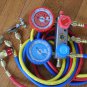 HVAC Tool Kit:Rotary Vacuum Pump+Manifold Gauge+Hose+Leak Detector+R134a Coupler