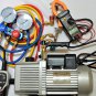 HVAC Tool Kit:Deep Vacuum Pump 6cfm+Leak Detector Heated Sensor+Manifold Gauge++