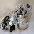 Portable Goat Bucket Milker:5.5CFM Oilless Vacuum Pump Pulsator Claw Cluster New