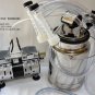 Portable Goat Bucket Milker:5.5CFM Oilless Vacuum Pump Pulsator Claw Cluster New