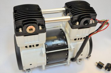 Twin Piston Oilless Vacuum Pump 10 CFM Science Medic Dental Workshop Continuous