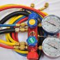 4-Way/Valve/Hose Manifold Gauge Set R410a R22 R134a R404a Professional HVAC Tool