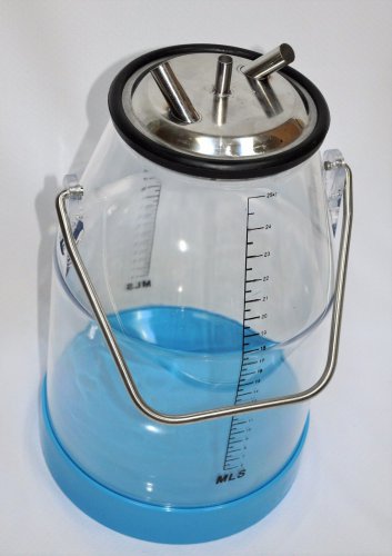 Milk Bucket Pail 25L Plastic+SS Lid+Liner+Handle Enforced Bottom Cow Goat Milker