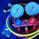 R410A R22 R134a R404A Manifold Gauge+5ft Hose Set Professional HVAC Field Tool