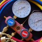 R410A R22 R134a R404A Manifold Gauge+5ft Hose Set Professional HVAC Field Tool