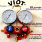 R410A R22 R134a R404A Manifold Gauge+5ft Hose Set Professional HVAC Field Tool